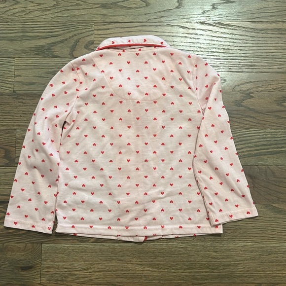 Heart Print Pink Kids Pajamas size 5 GUC - Picture 5 of 8